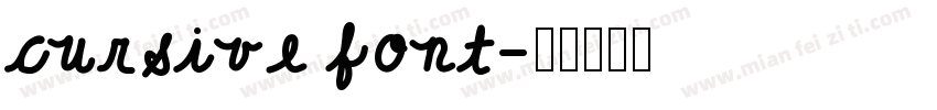 cursive font字体转换